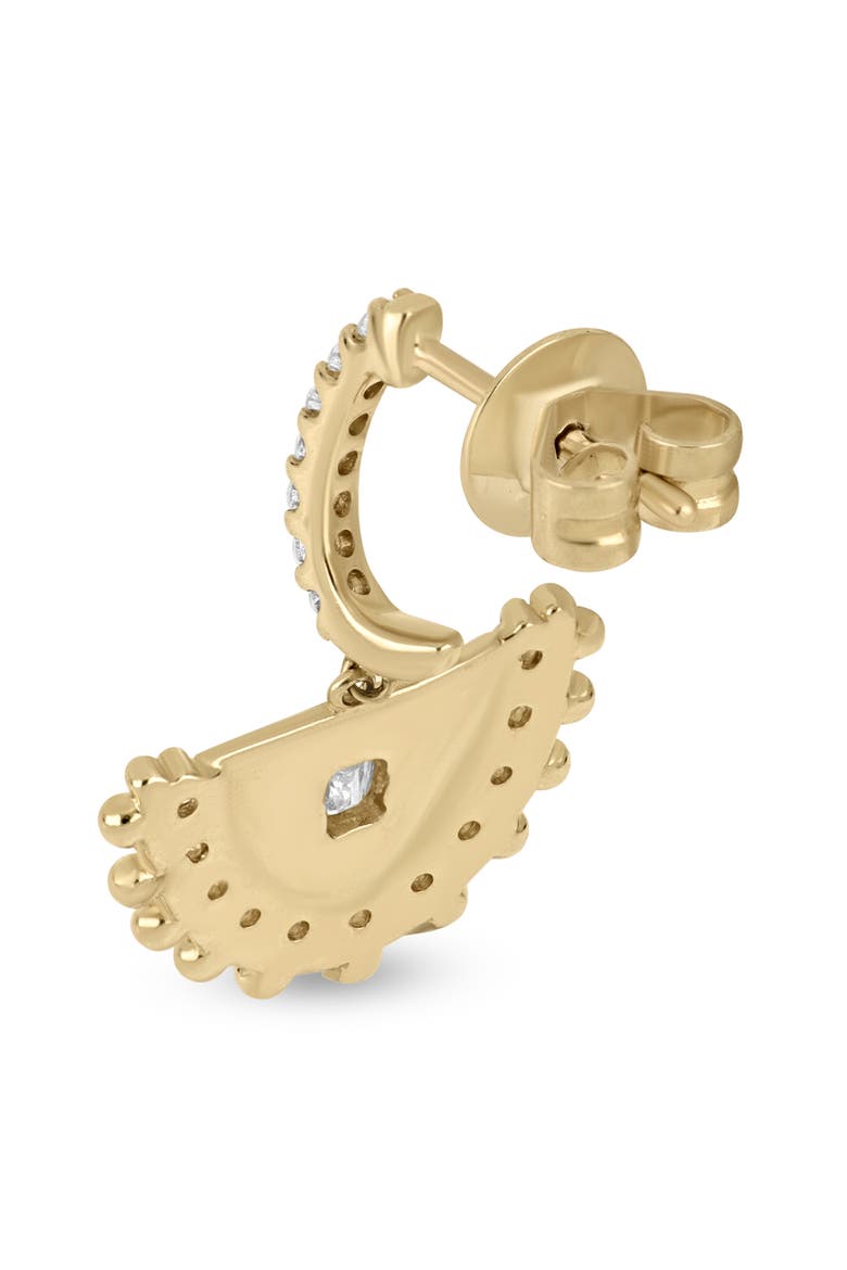 18K Gold Mykonos Diamond Drop Earrings, 21mm, Alternate, color, 18KY GOLD