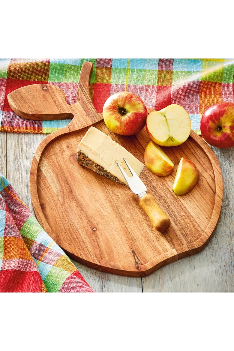 Apple Board Natural Acacia Wood Summer, Alternate, color, Brown