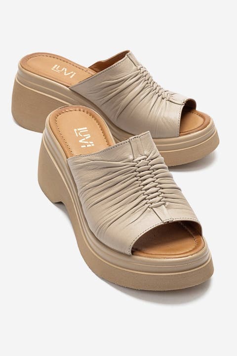 Nellie Leather Platform Sandal