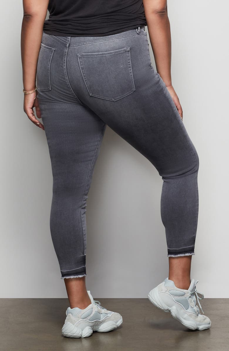 Good American Good Legs Raw Hem Crop Skinny Jeans, Alternate, color, 