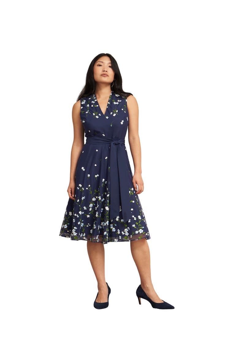 Aria Embroidered Dress, Main, color, Midnight Blue