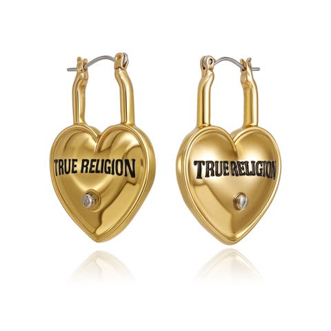 Heart Lock Hoop Earrings