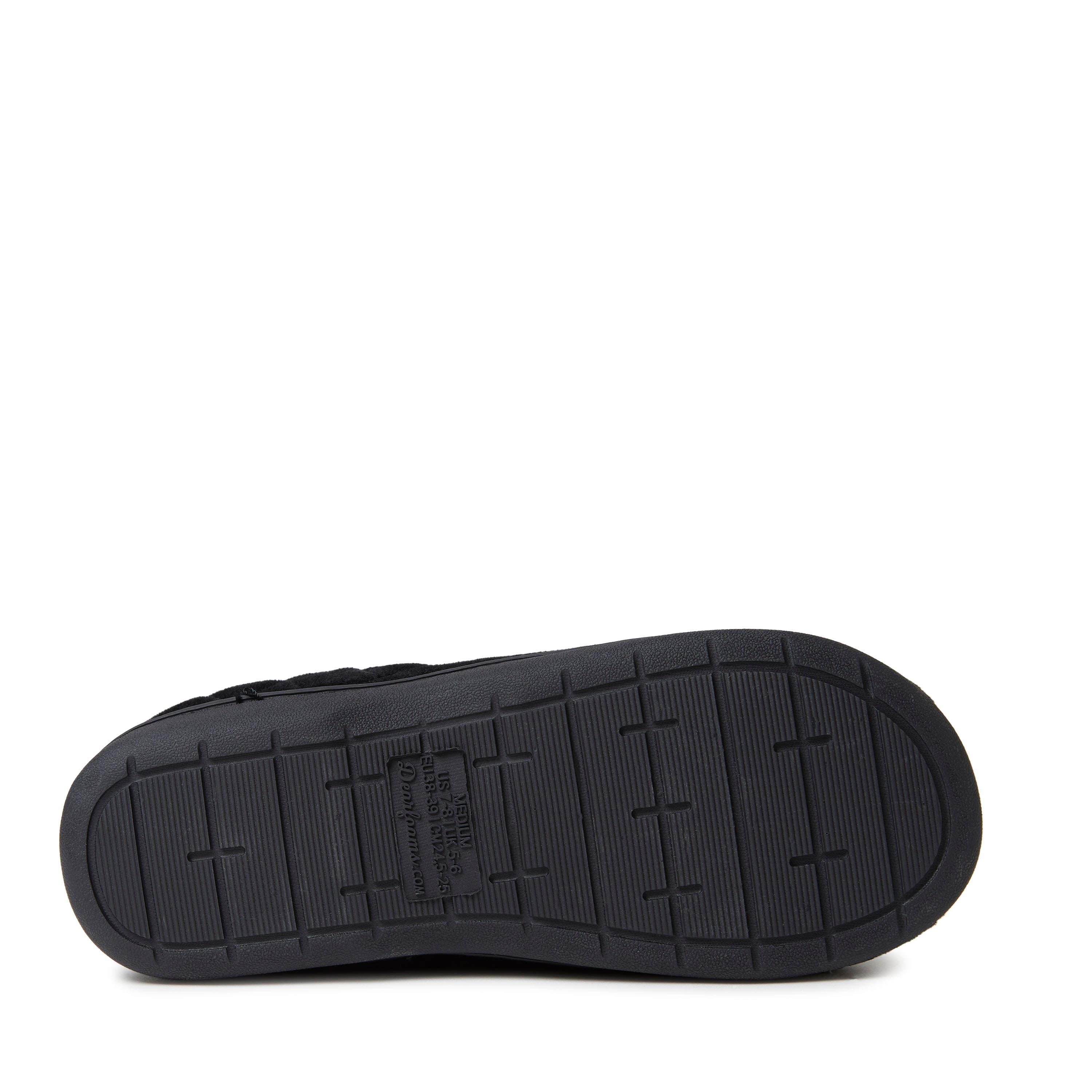 DEARFOAMS Darcy Quilted Cuff Velour Clog Slipper, Alternate, color, Black