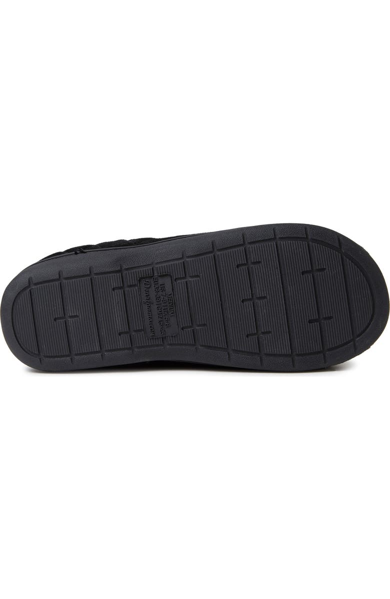 DEARFOAMS Darcy Quilted Cuff Velour Clog Slipper, Alternate, color, Black