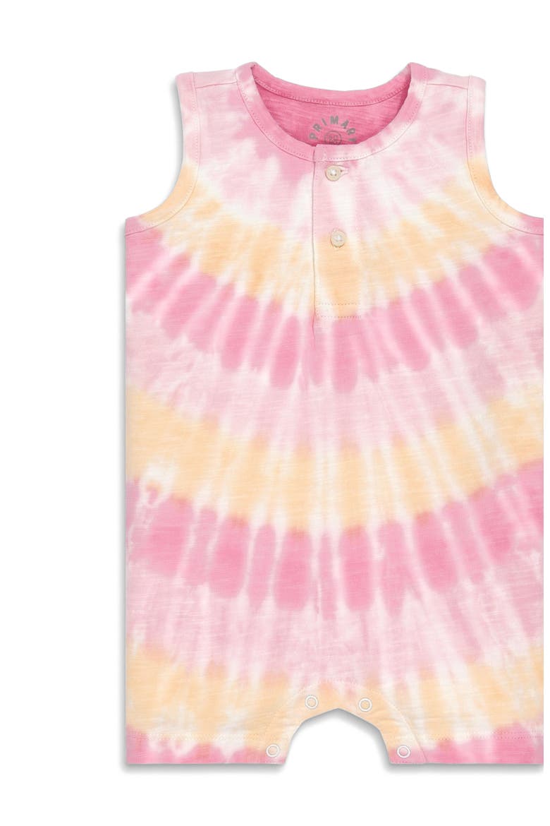 Baby Tank Shortie In Tie-Dye, Main, color, Warm Sunburst Tie Due