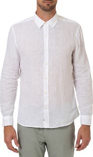 Mavi Jeans Slim Fit Long Sleeve Linen Button-Up Shirt