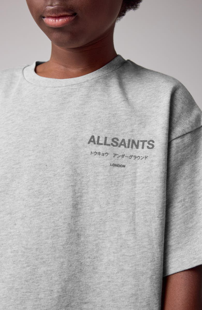 smALLSAINTS by ALLSAINTS Kids' Underground Oversize Cotton Graphic T-Shirt, Alternate, color, Grey