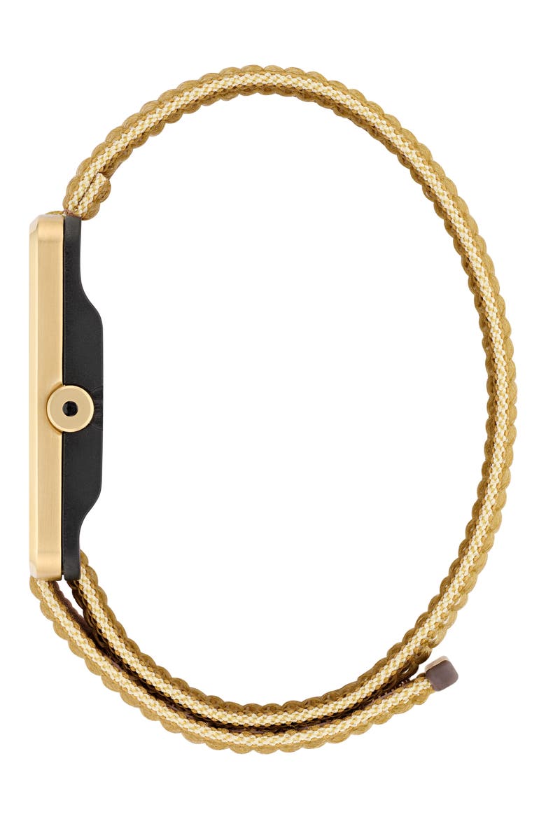 Retro Pop One Nylon Strap Watch, 31mm, Alternate, color, GOLD/ GOLD/ GREEN