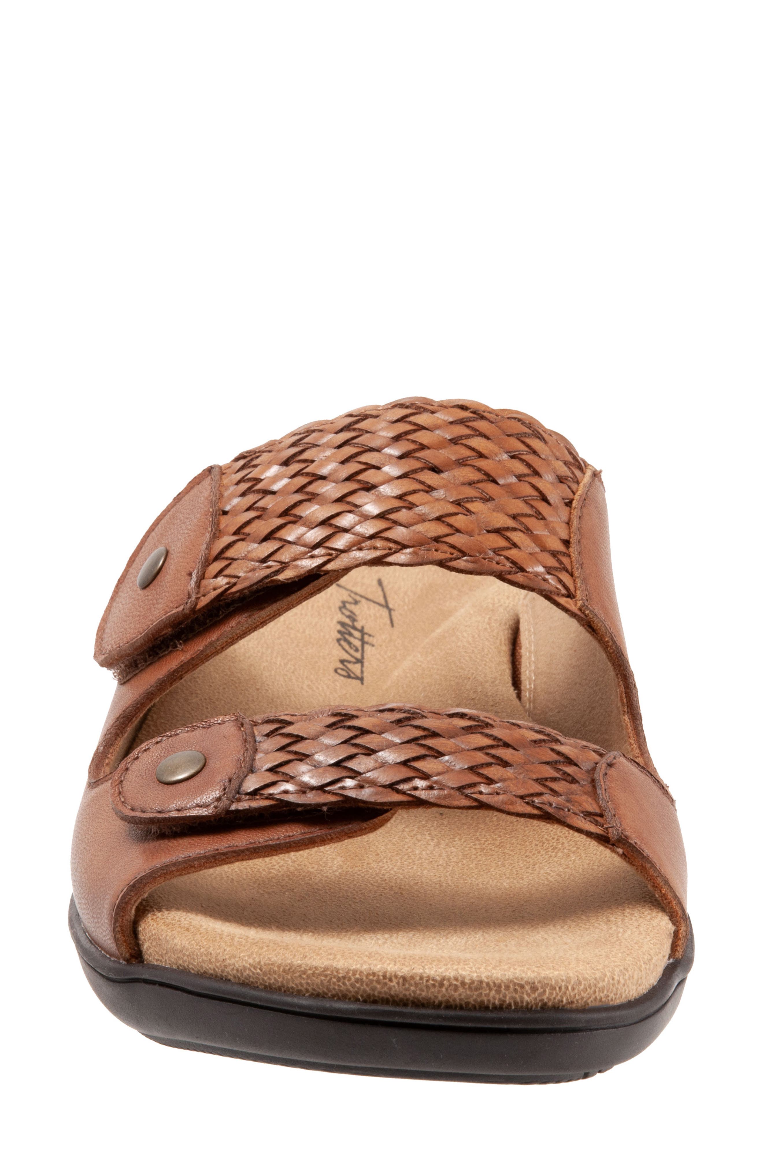 Terri Slide Sandal, Alternate, color, LIGHT LUGGAGE LEATHER