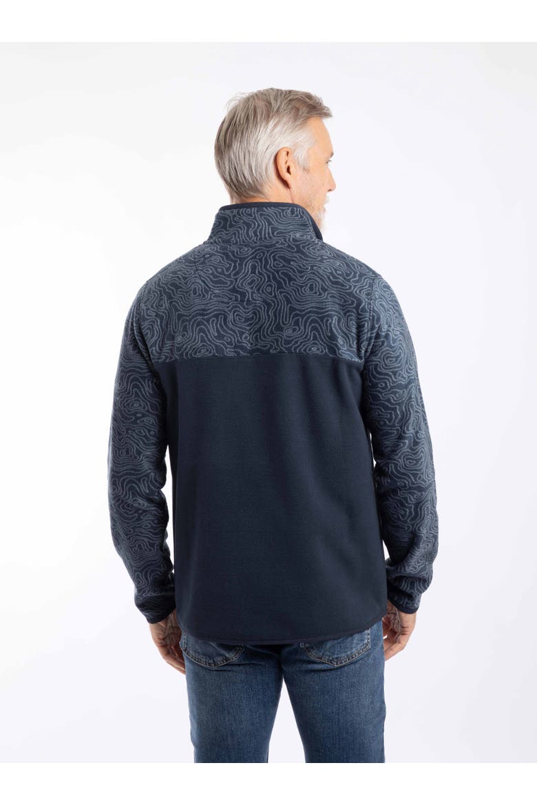 Gilbert 1/4 Zip Printed Microfleece, Alternate, color, Navy