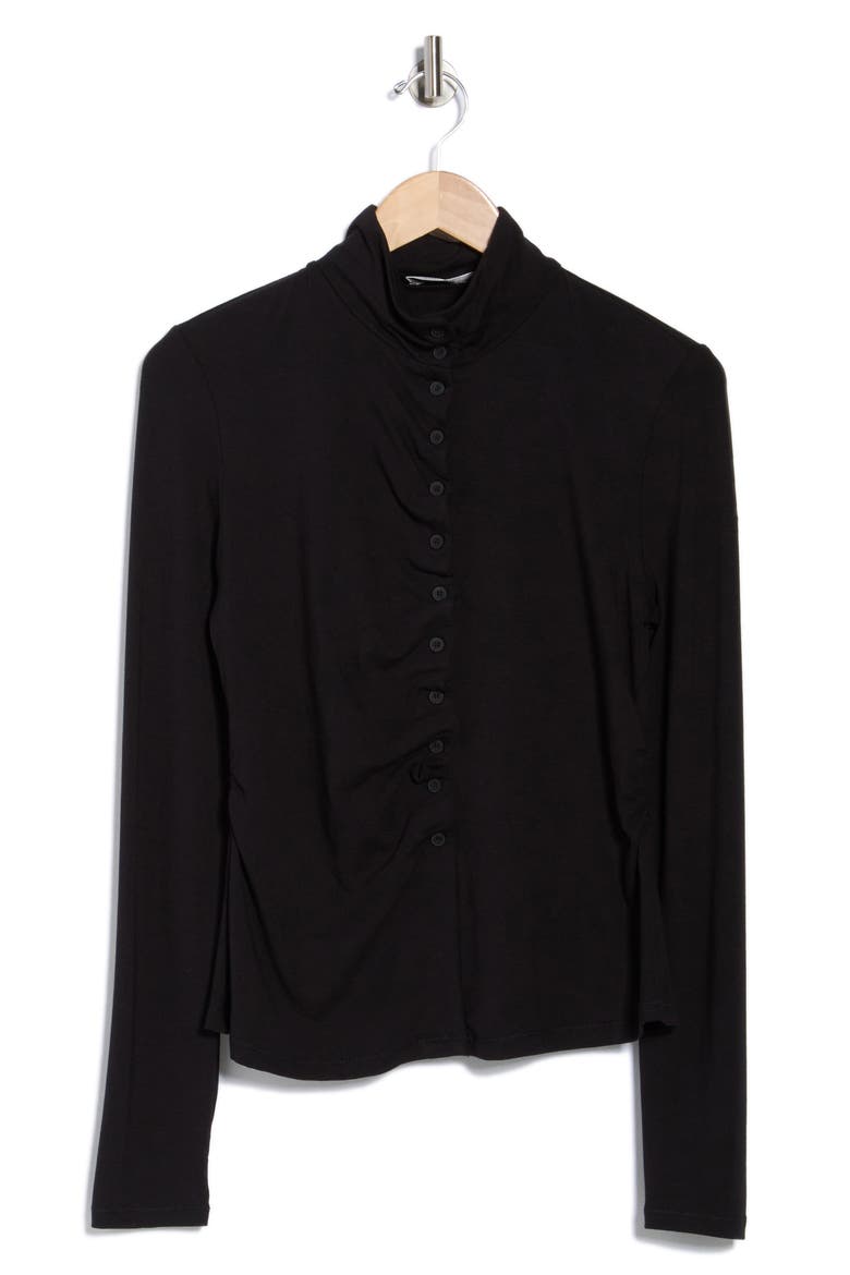 Button-Up Shirt, Alternate, color, BLACK