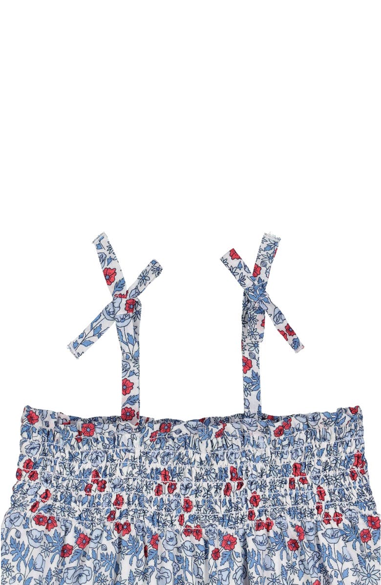 Hope & Henry Woven Sleeveless Smocked Romper with Bow Shoulders, Alternate, color,