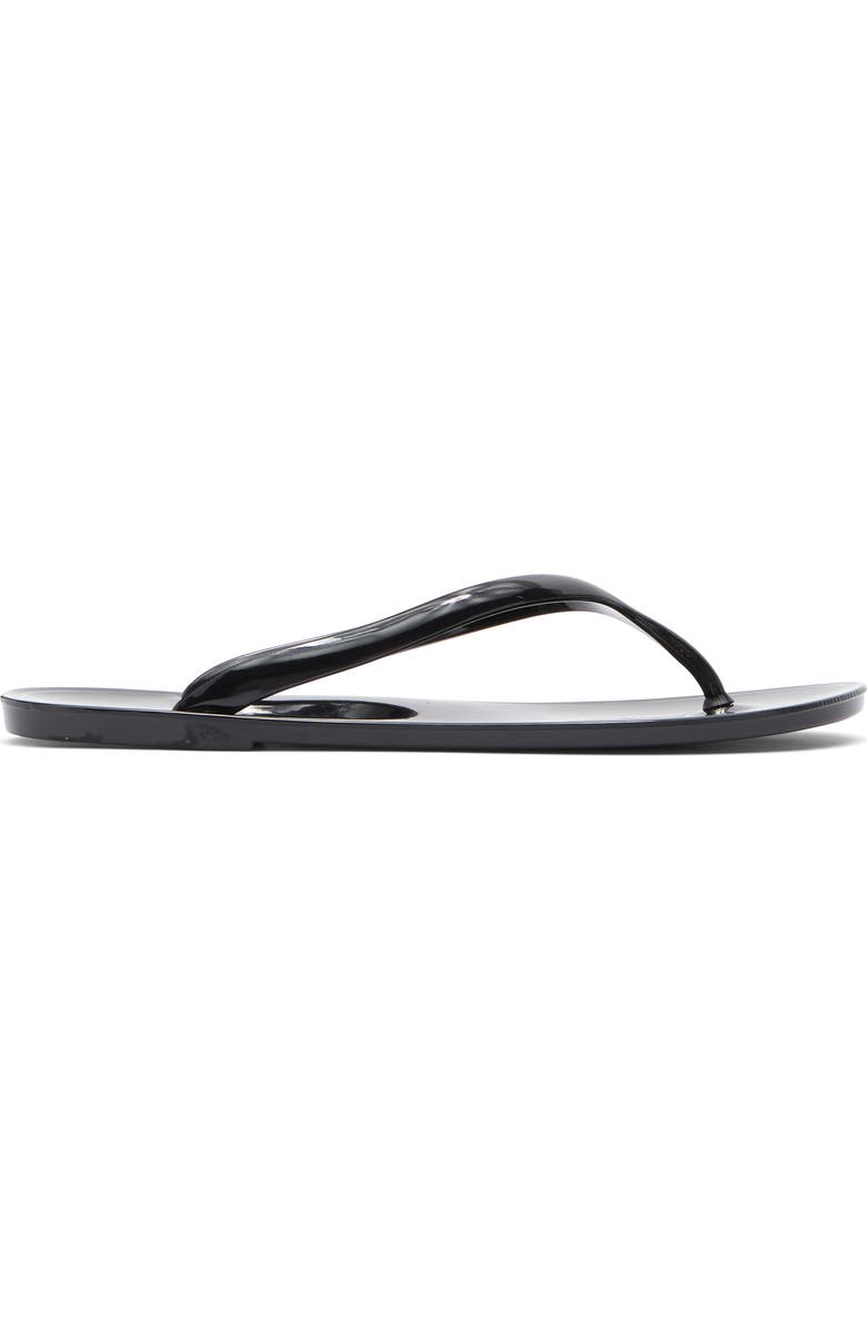 Jeffrey Campbell Beach Day Jelly Flip Flop, Alternate, color, Black Shiny