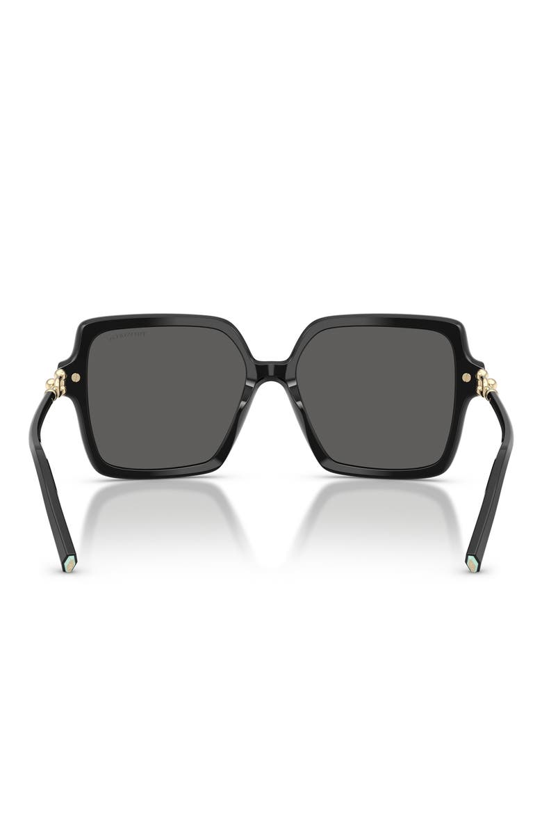 57mm Square Sunglasses, Alternate, color, BLACK / DARK GREY