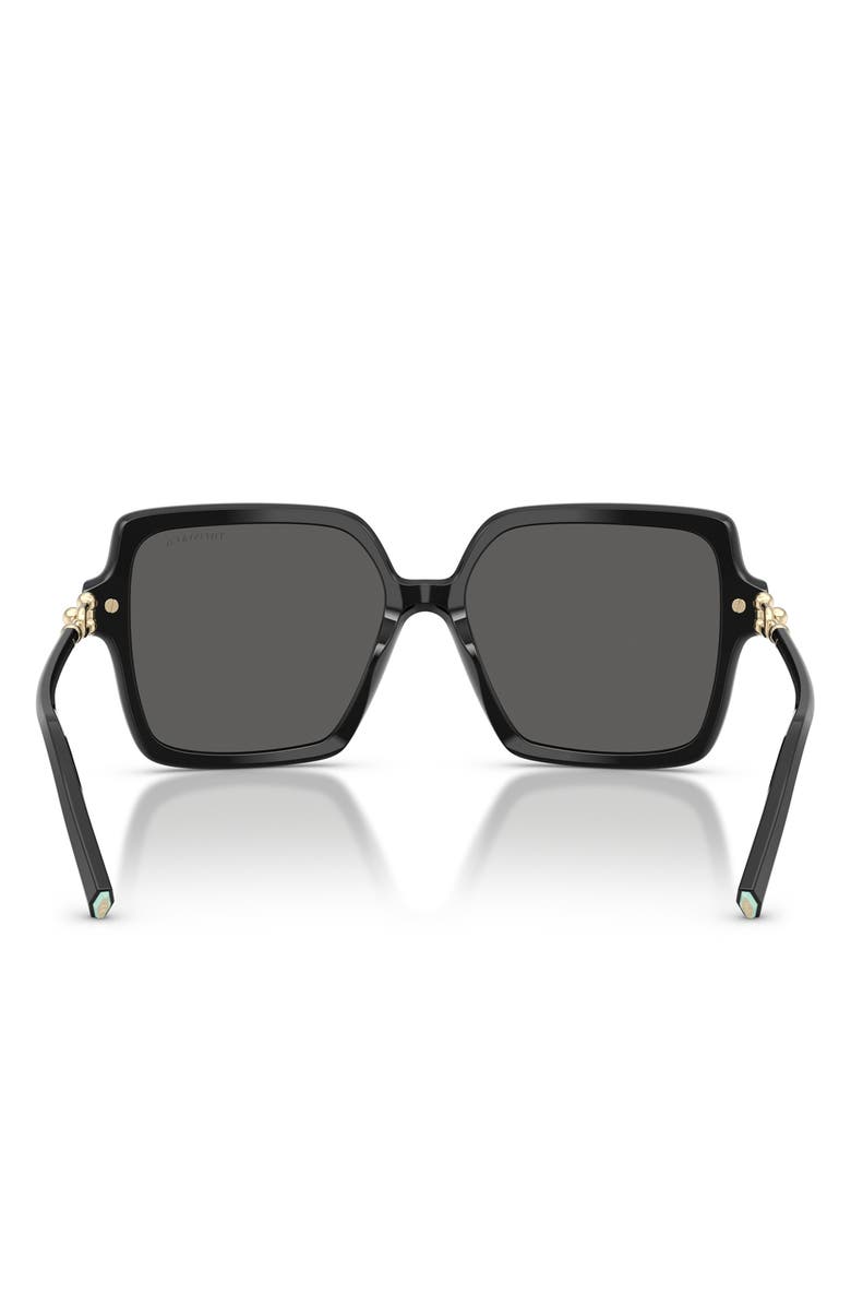 Tiffany & Co. 57mm Square Sunglasses, Alternate, color, Black / Dark Grey
