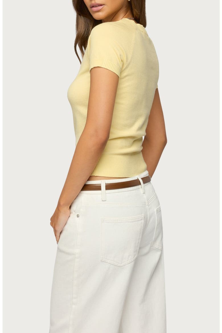 Wilmer Short Sleeve Button-Up Top, Alternate, color, YELLOW