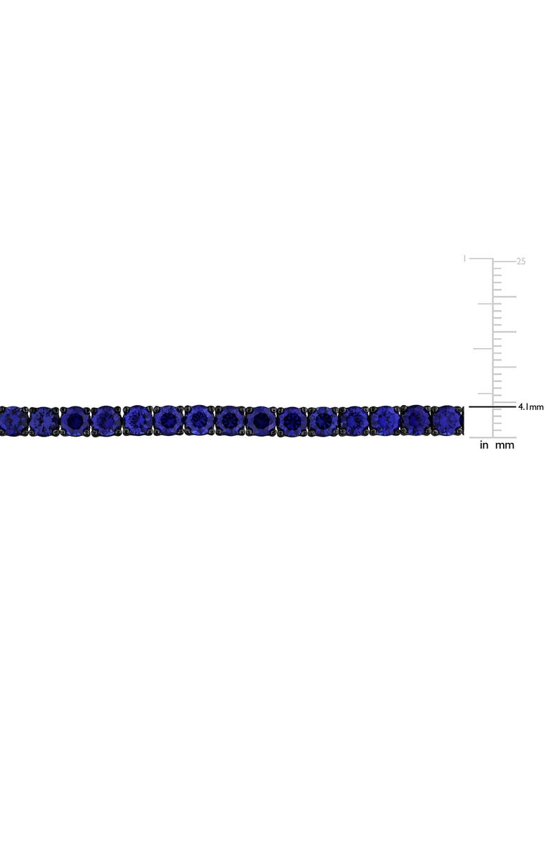 DELMAR Men's Sterling Silver Lab Created Sapphire Bracelet, Alternate, color, Blue