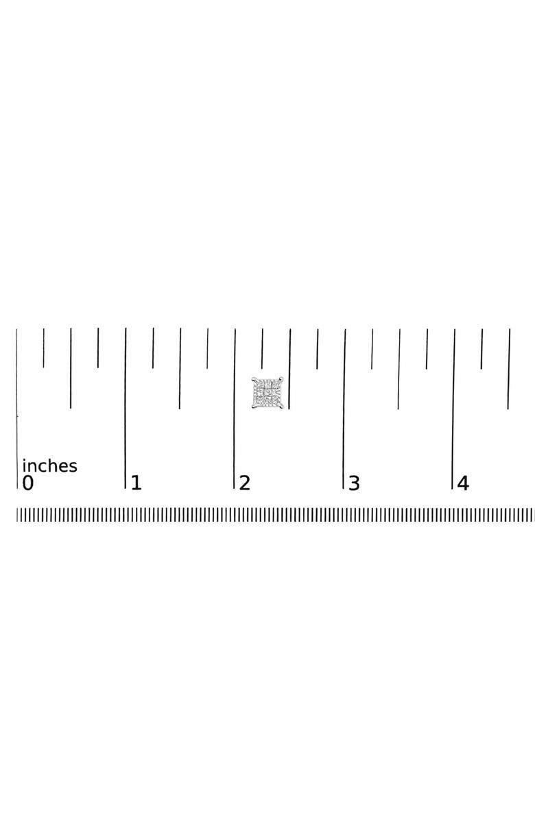 Haus of Brilliance Sterling Silver 1/2 Cttw Princess Diamond Composite Square Stud Earrings, Alternate, color, Silver