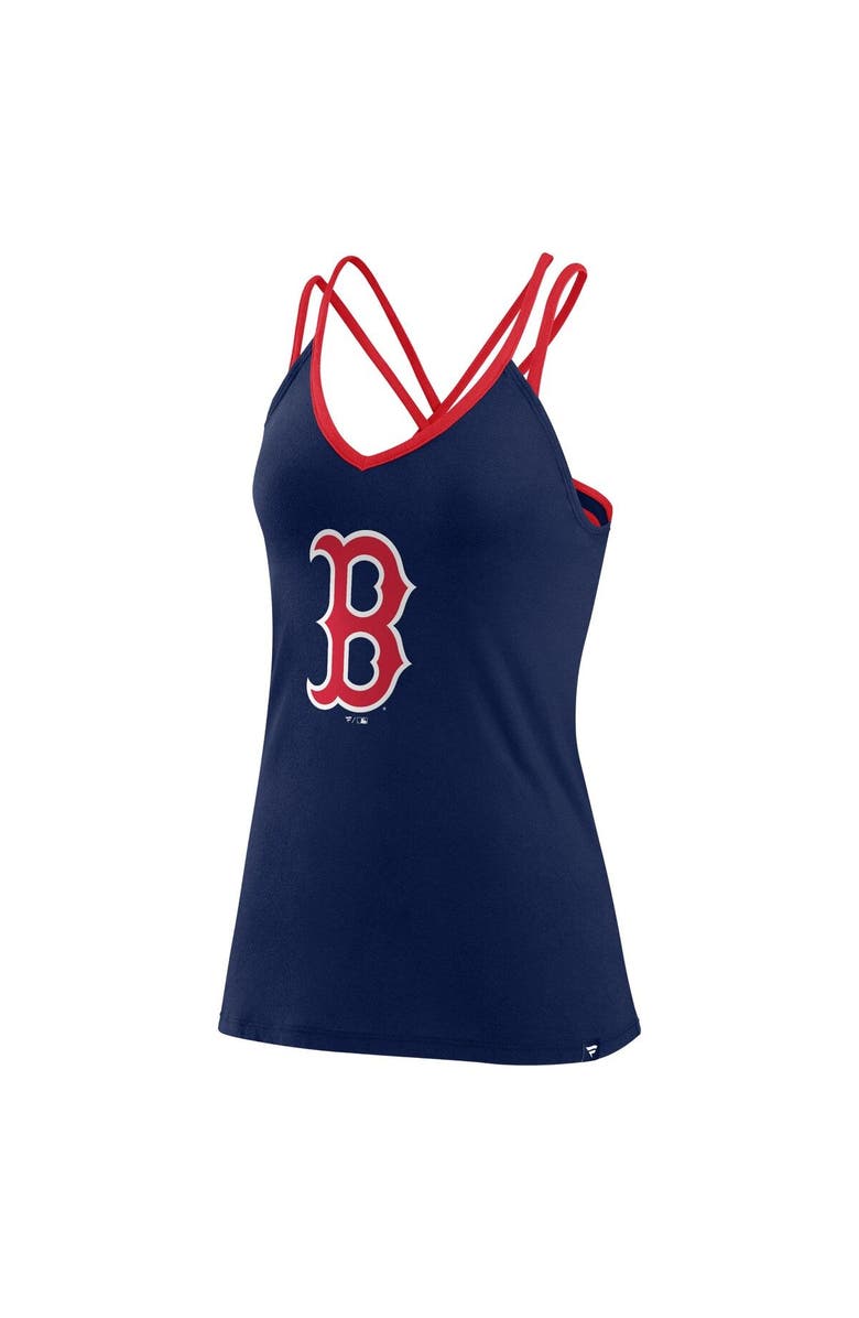 FANATICS Women's Fanatics Branded Navy Boston Red Sox Barrel It Up Cross Back V-Neck Tank Top, Alternate, color, Navy