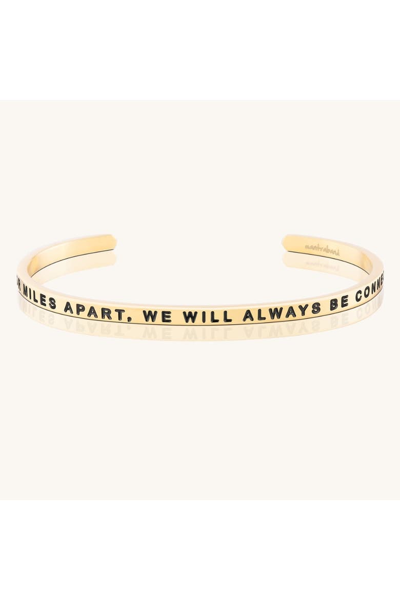 Side By Side Or Miles Apart, We Will Always Be Connected By Heart bracelet, Main, color, Yellow Gold