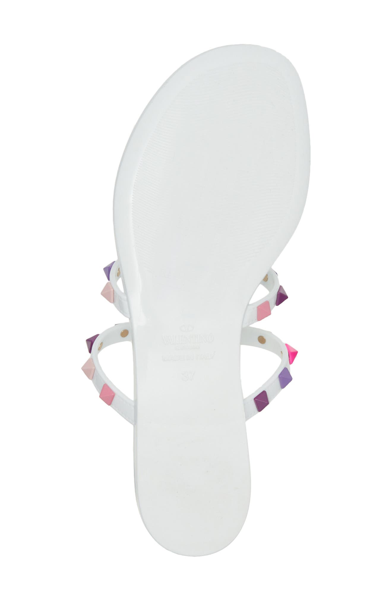 Valentino Garavani Rockstud Jelly Flip Flop, Alternate, color, 