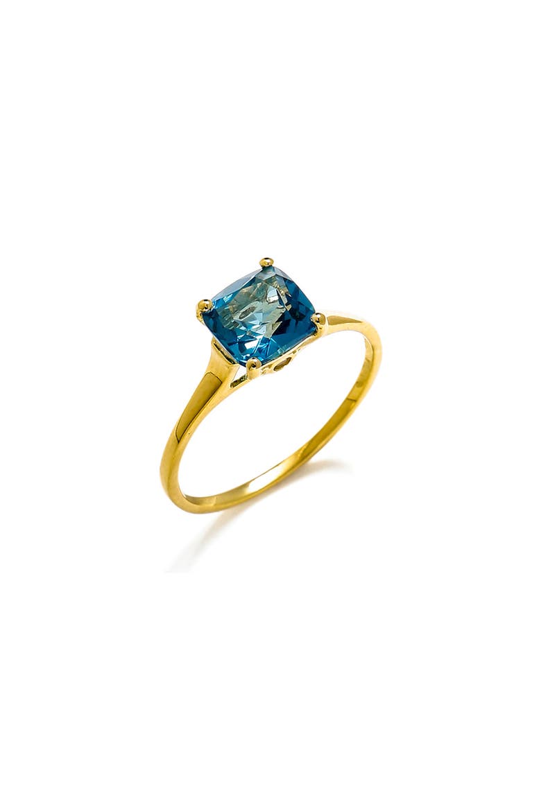 Square Cut London Blue Topaz Ring, Main, color, BLUE