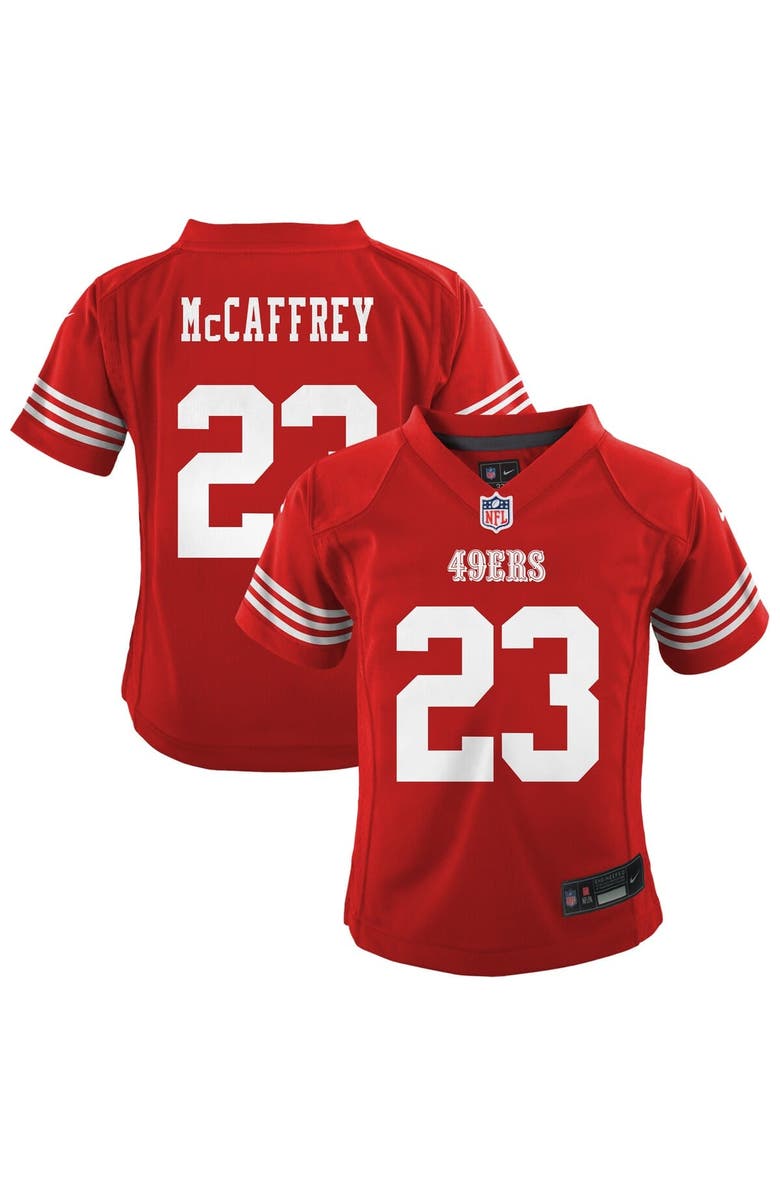 Nike Preschool Nike Christian McCaffrey Scarlet San Francisco 49ers Player Game Jersey, Main, color, 