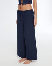 Onia Air Linen Wide Leg Drawstring Pant