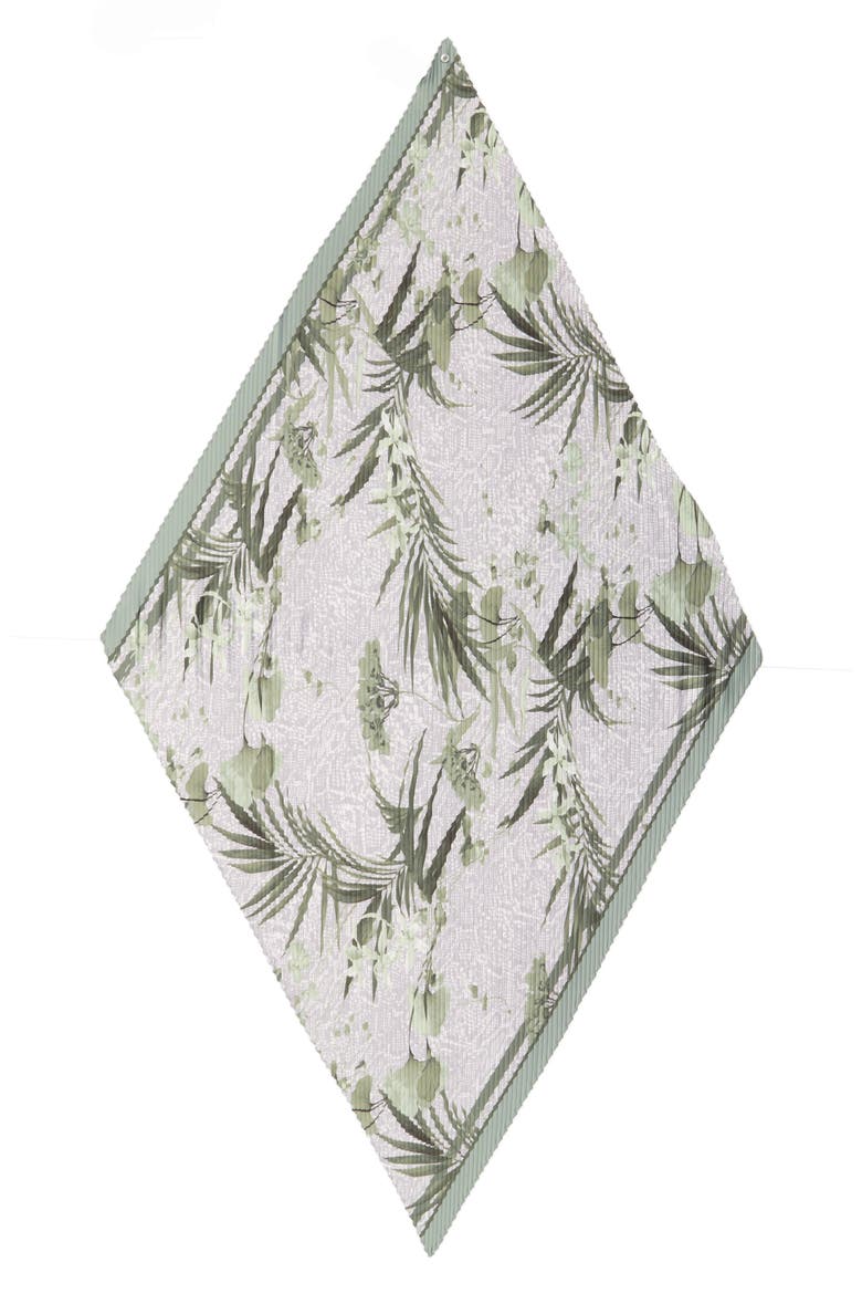 Hillary Highland Pleat Diamond Scarf, Alternate, color, GREY