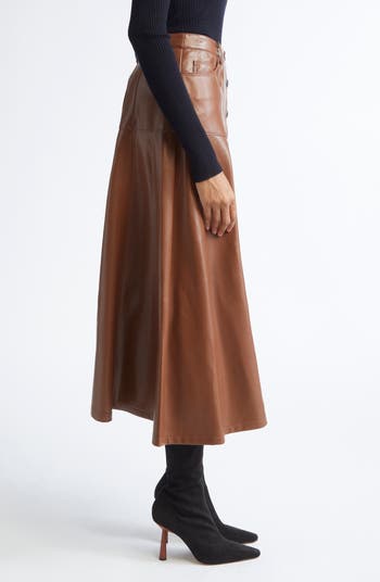 Veena Faux Leather Skirt