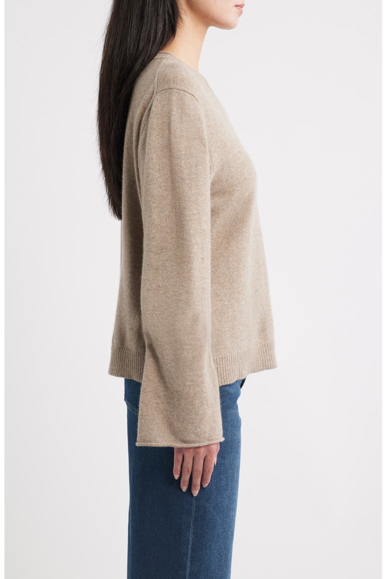 V-Neck Cashmere Top, Alternate, color, STONE