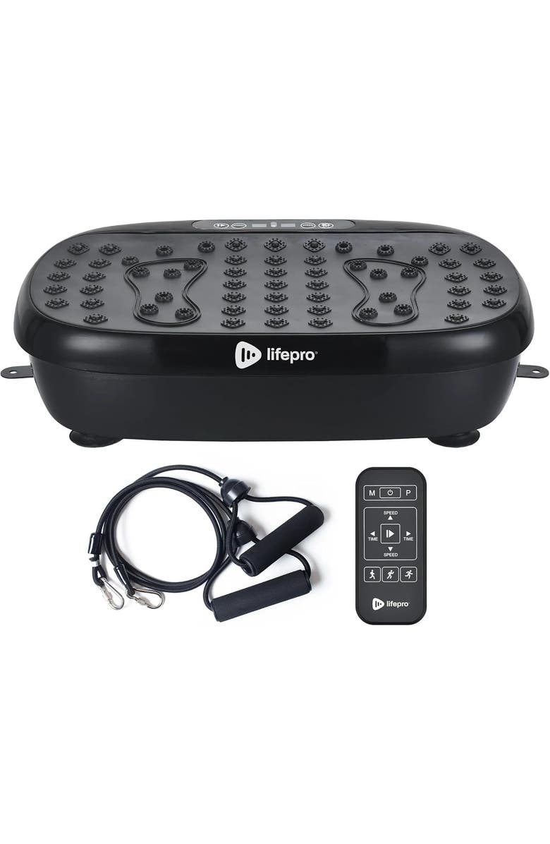 Lifepro HexaPlate Lite Vibration Plate Exercise Machine Full Body Recovery and Muscle Toning, Main, color, Black