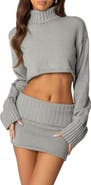 EDIKTED Gino Crop Turtleneck Sweater
