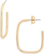 NORDSTROM RACK Rounded Square Hoop Earrings