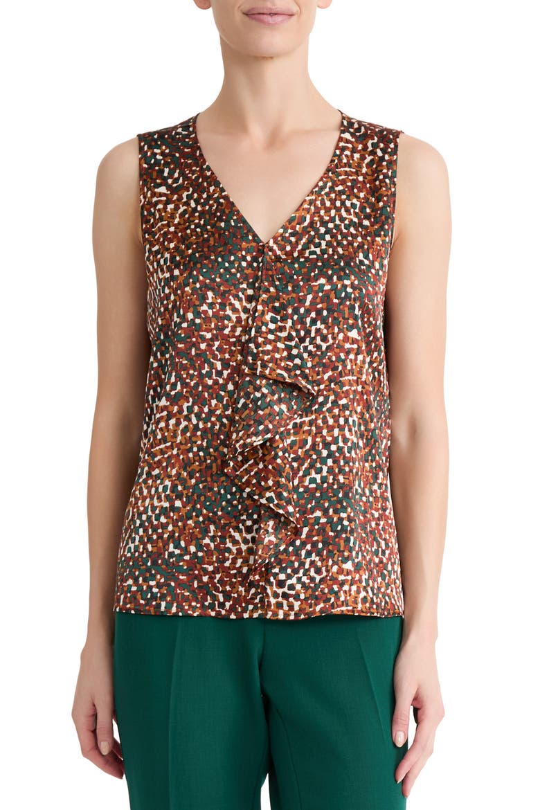 Cascade Print Sleeveless Top, Main, color, VANLLLA ICE MULTI