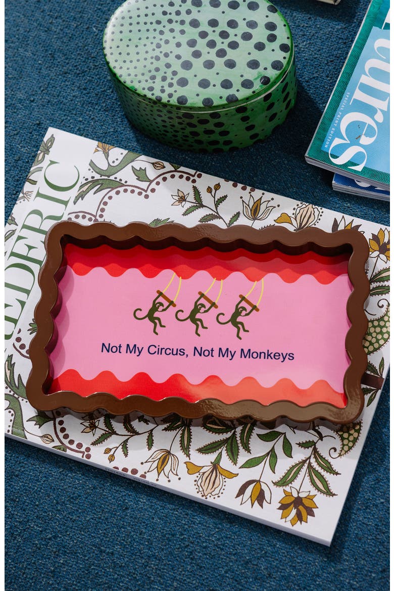 Not My Circus Lacquer Tray, Alternate, color, Not My Circus