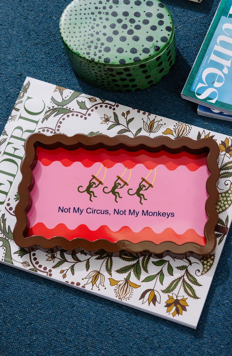 Furbish Not My Circus Lacquer Tray, Alternate, color, Not My Circus