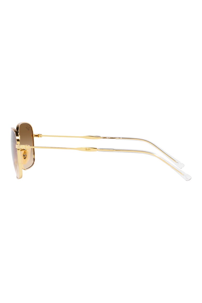 57mm Gradient Pillow Sunglasses, Alternate, color, GOLD FLASH