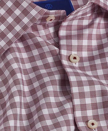 Trim Fit Check Cotton Dress Shirt