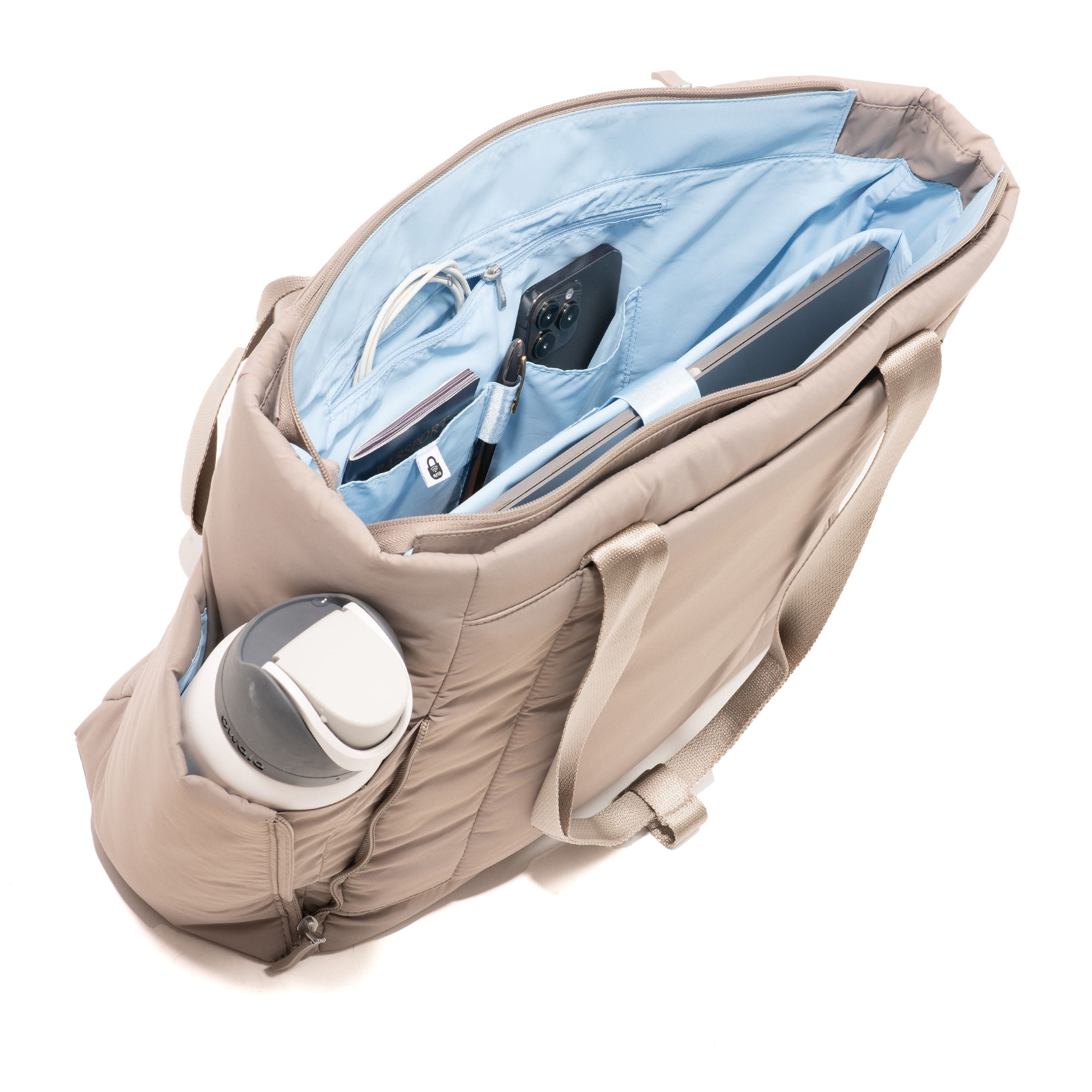 Set Wave Tote Bag, Alternate, color, MOONROCK WAVE PUFF