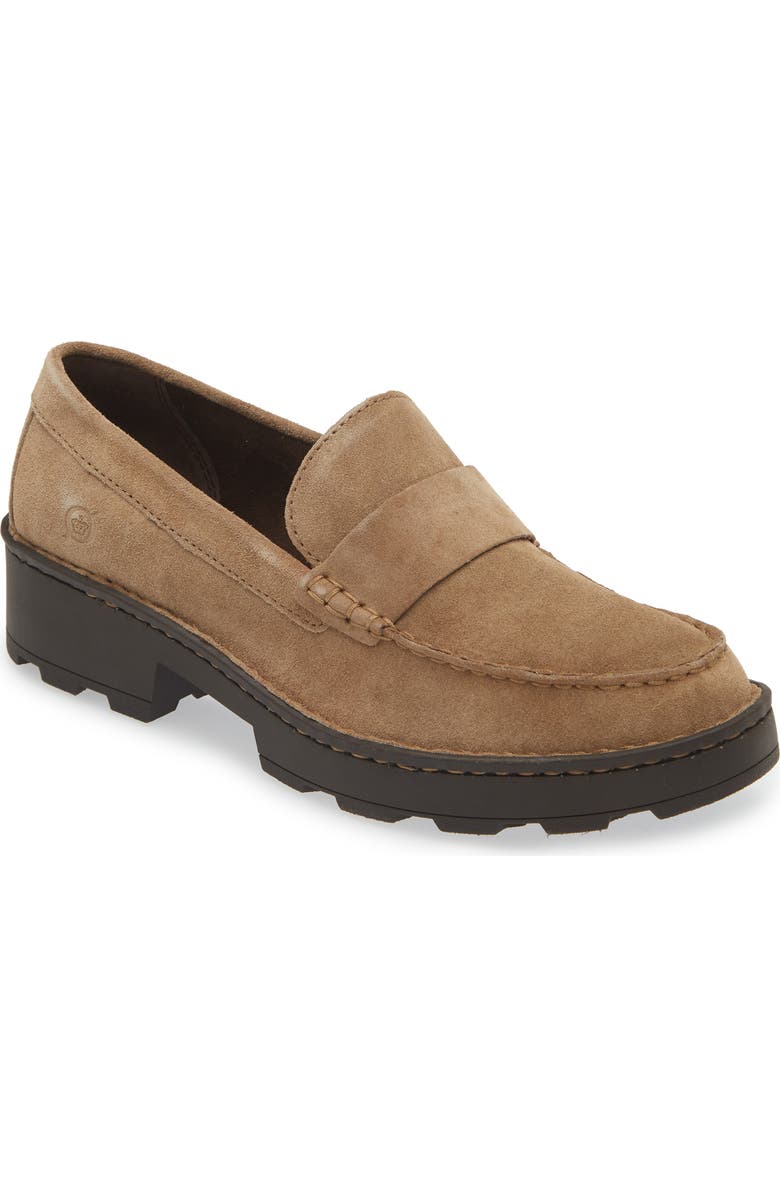 Børn Celeste Lug Loafer, Main, color, Taupe Suede