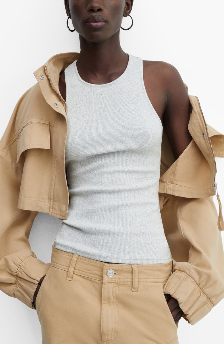 MANGO Pocket Crop Jacket, Alternate, color,
