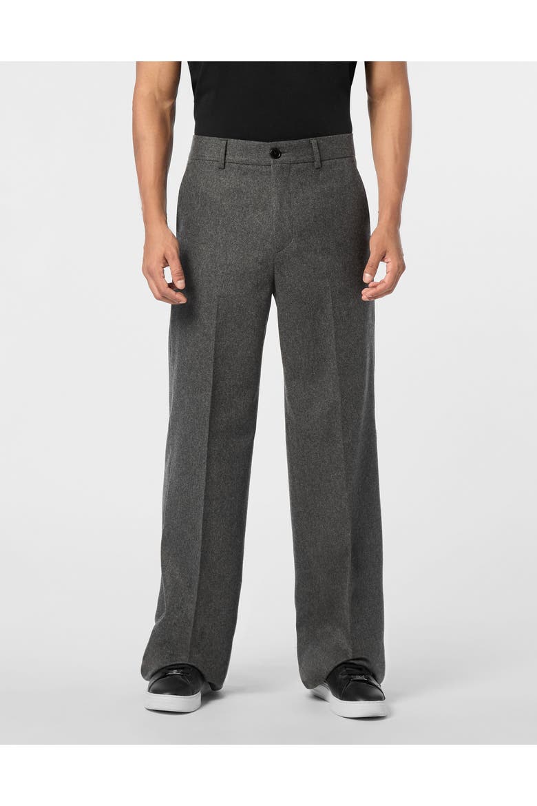 Wide Leg Trousers Men, Main, color, grey