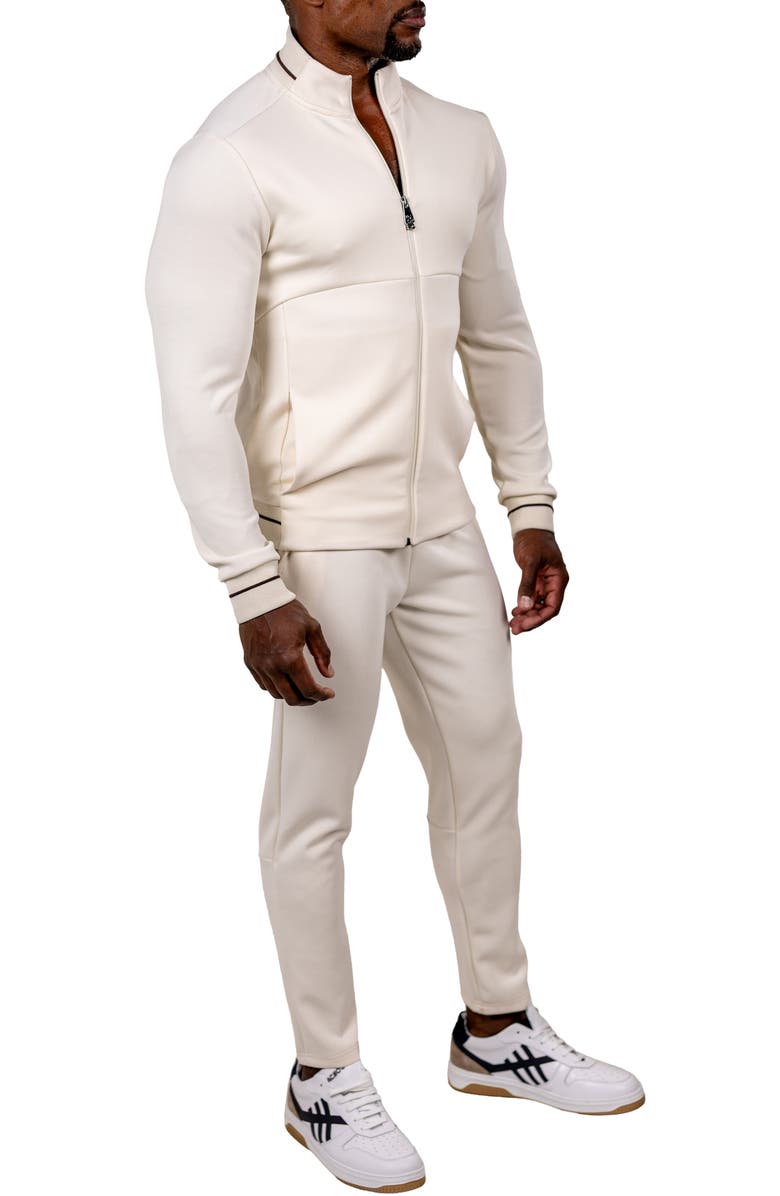 Maceoo Marthyr0001 White Zip Sweatshirt, Alternate, color, White