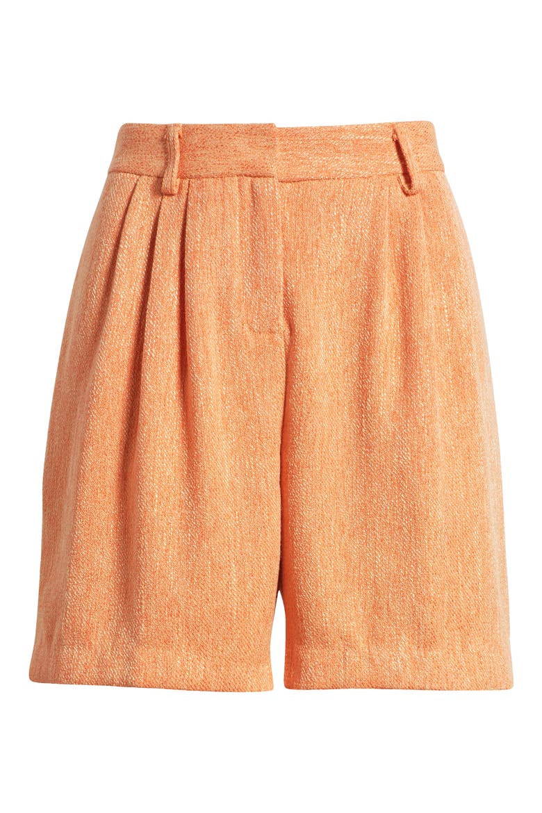 Tweed Bermuda Shorts, Alternate, color, SALMON