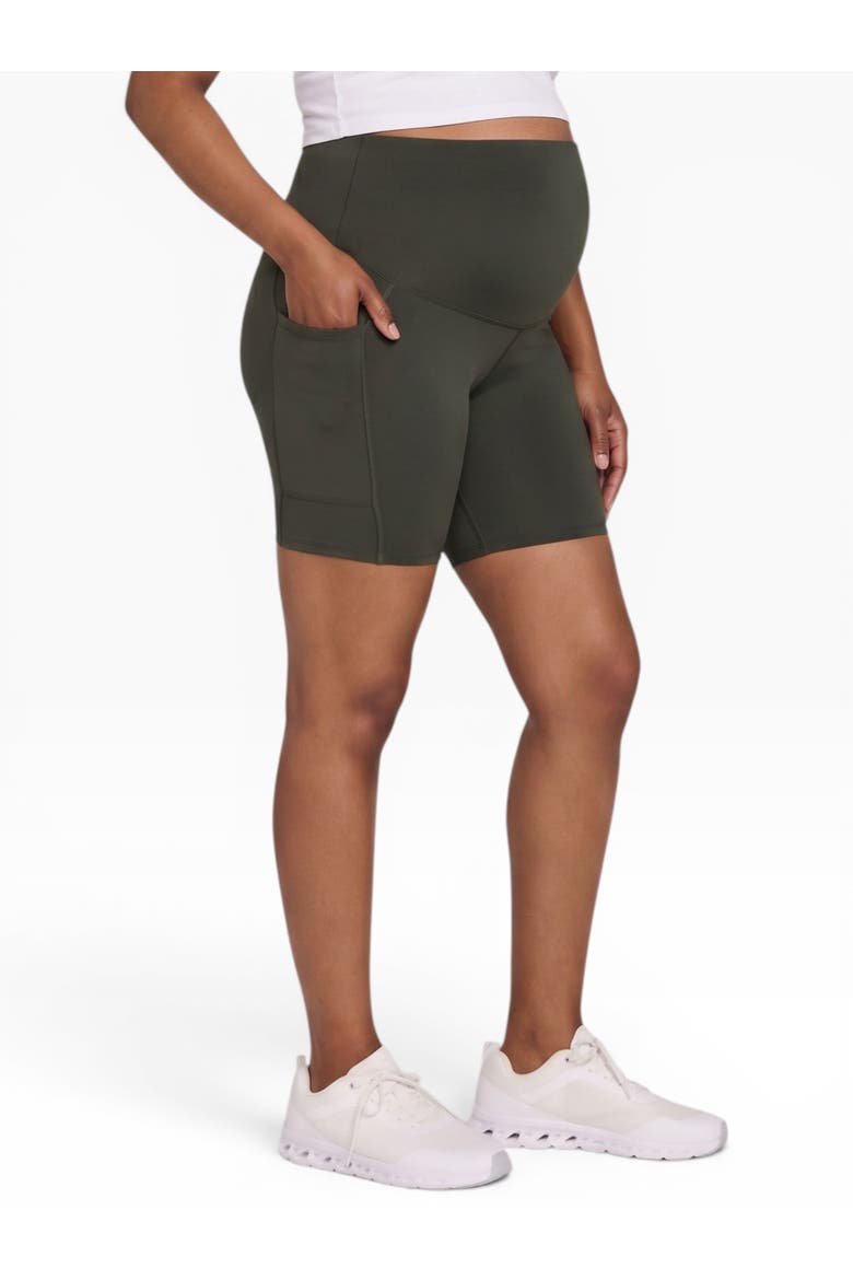 6 1/2" Active Pocket Maternity Biker Short, Main, color, Deep Depths