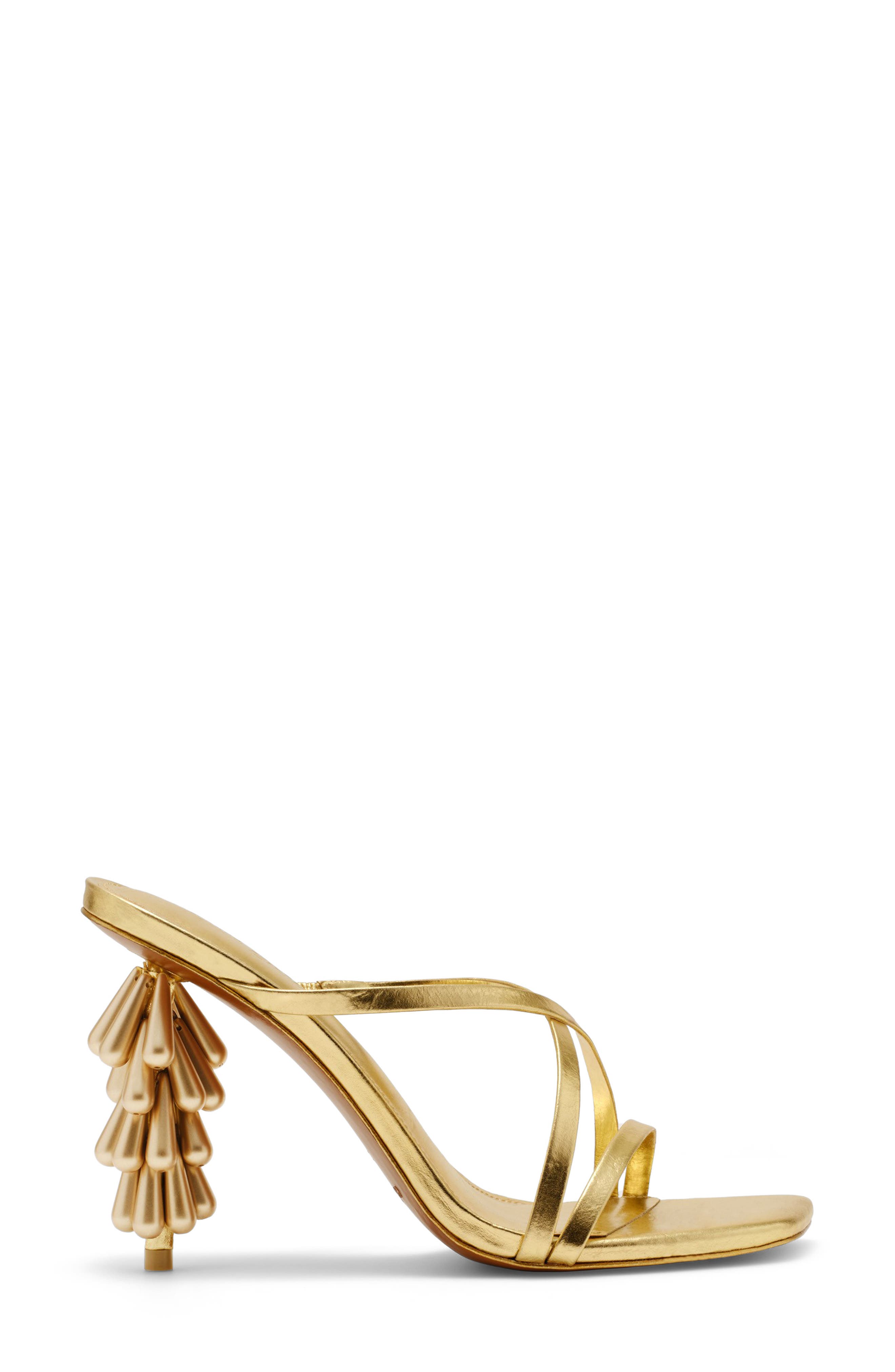 Sage Leather Sandal, Alternate, color, BRASS