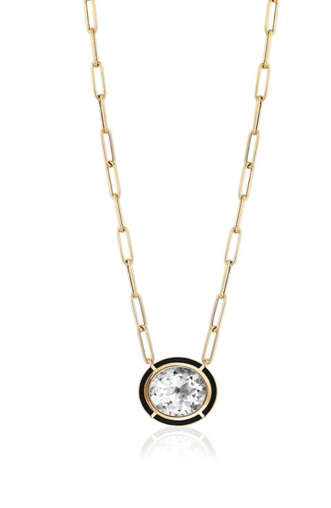 Melange Blue Topaz Pendant Necklace