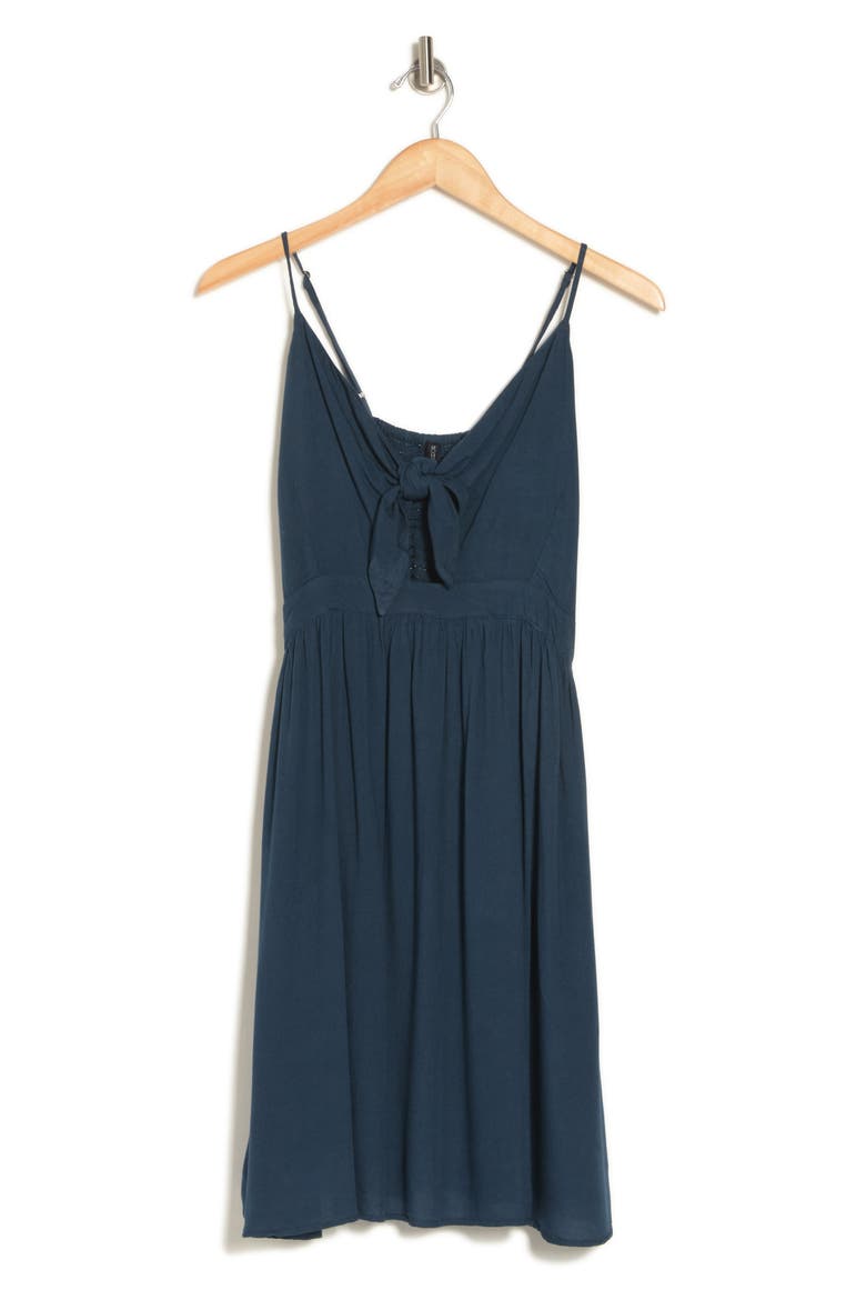Front Tie Keyhole Cover-Up Dress, Alternate, color, BLUE