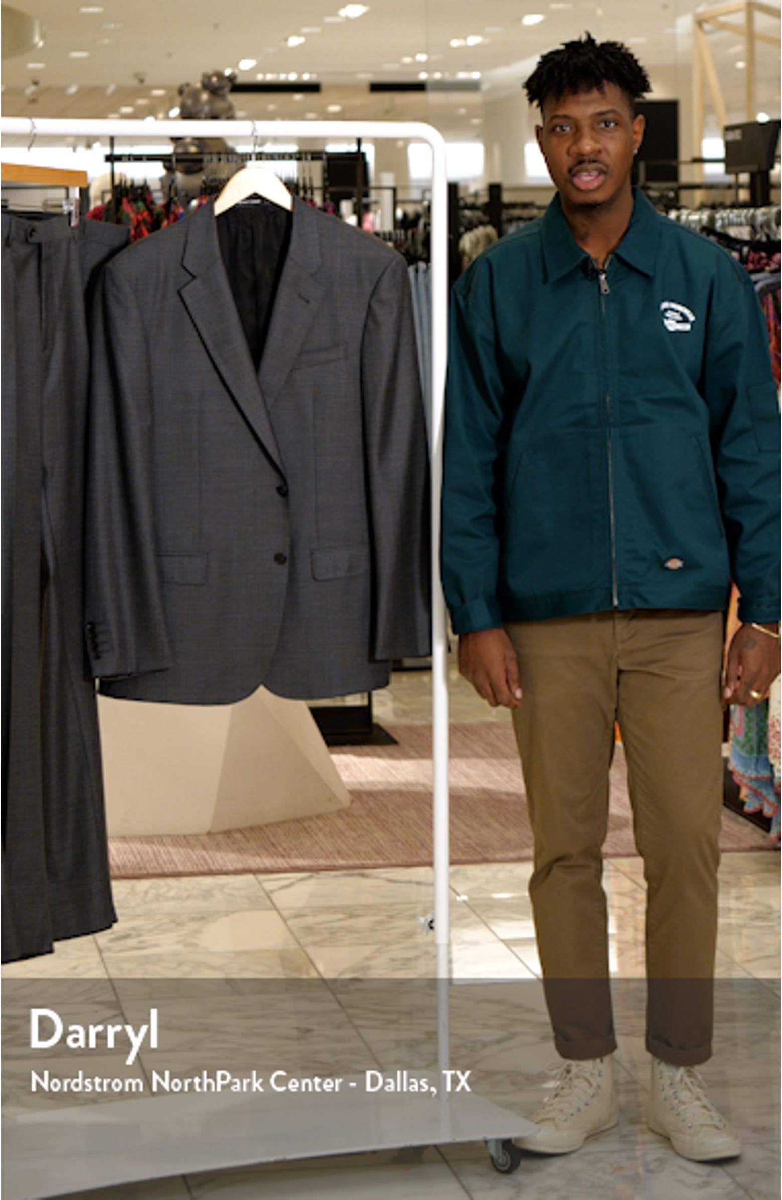 Emporio Armani G-Line Grey Mélange Wool Suit | Nordstrom